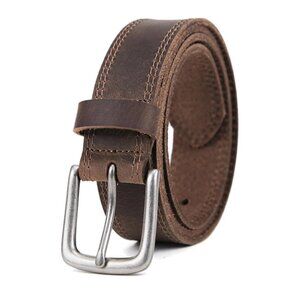 New Men's Handmade Genuine Leather Belt Size 36 Casual Everyday Jeans Accessory